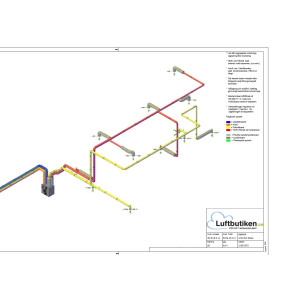 FTX Ventilationspaket -220 m2 (1-plan) 3D