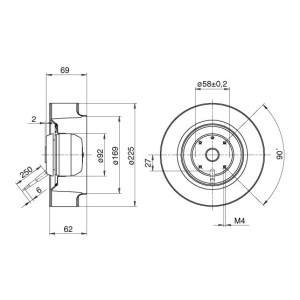 R2E225-AB05-37 fläktmotor radial