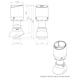 VILLALUFTNING 110P FLOW 2-KUP BETONG  TEGELRÖD