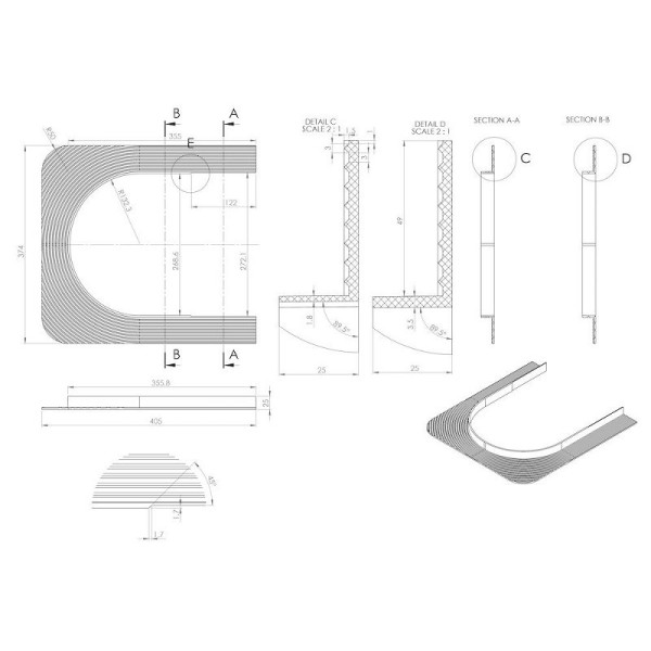 VILLAFLÄKT ECO160P FLOW SLÄT PLÅT/PAPP  SVART