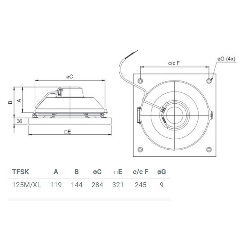 TFSK 125 M Sileo Svart