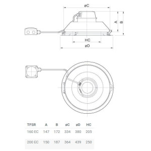 TFSR 160 Sileo Röd Systemair