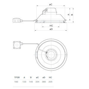 TFSR 160 Sileo Svart Systemair