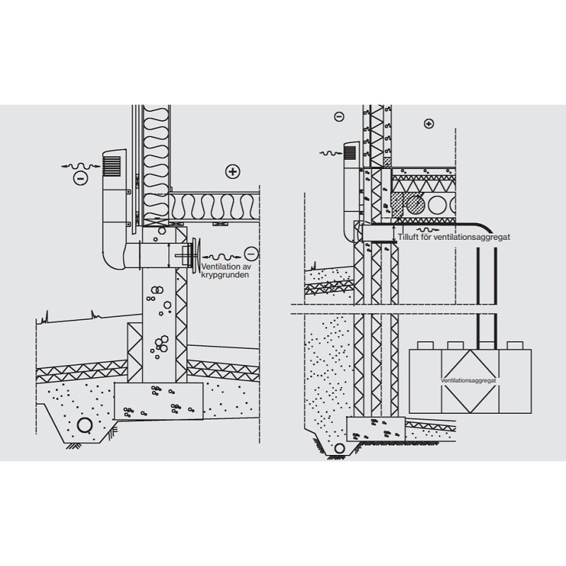 ROSS VENTILATIONSRÖR 160/170 LJUS GRÅ