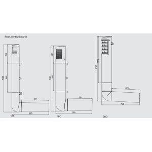 ROSS VENTILATIONSRÖR 160/170 GRÅ