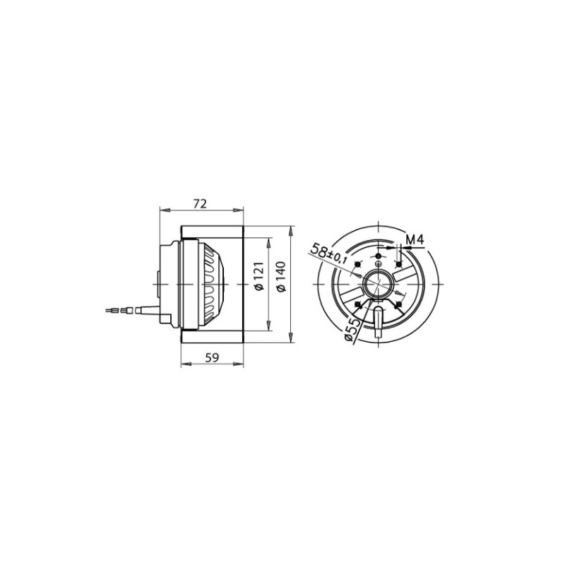 R2E140-AE77-B9 Reservdelsmotor