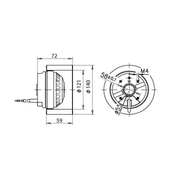 R2E140-AE77-B9 Reservdelsmotor