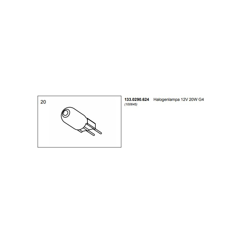 Halogenlampa 12V 20W G4