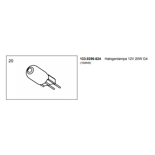 Halogenlampa 12V 20W G4