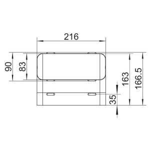 Ventilationskanal 228x98 Böj 90 Vertikal