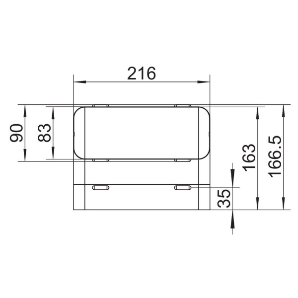 Ventilationskanal 228x98 Böj 90 Vertikal