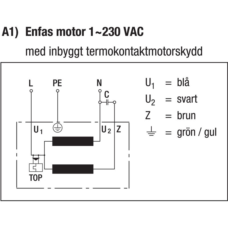 R2E250-AV62-10 Reservdelsmotor