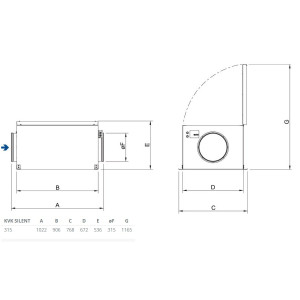 Systemair KVK Silent 315 AC Kanalfläkt isolerad