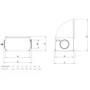 Systemair KVK Silent 500 AC Kanalfläkt isolerad