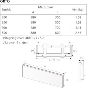 ORTO 800 Överluftsdon Swegon