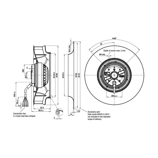 Fläktmotor R2E190-RA26-05 RadiCal