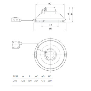 Systemair TFSR 200 Takfläkt svart 177 l/s