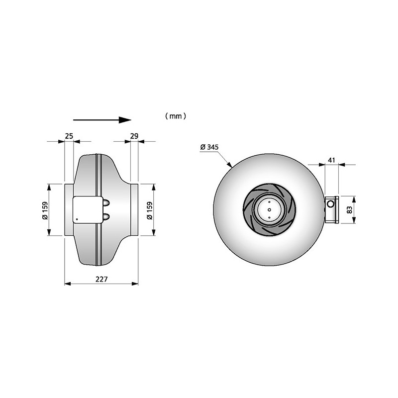 CK 160 C1 aut tp Kanalfläkt