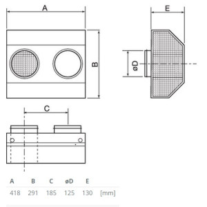 Systemair CVVX 125 Vit Kombidon