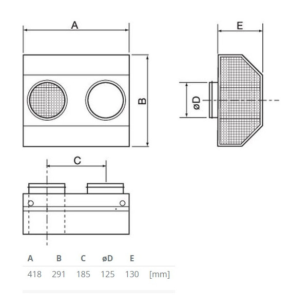 Systemair CVVX 125 Vit Kombidon