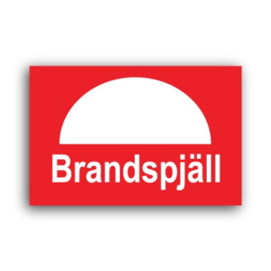 Märkskylt Brandspjäll 10-Pack