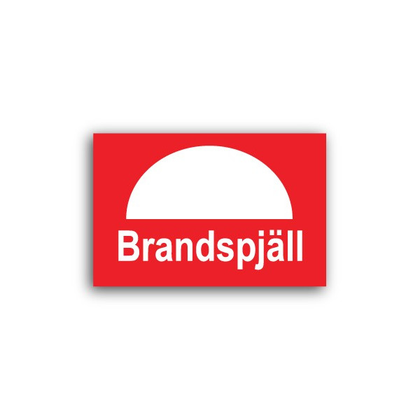 Märkskylt Brandspjäll 10-Pack