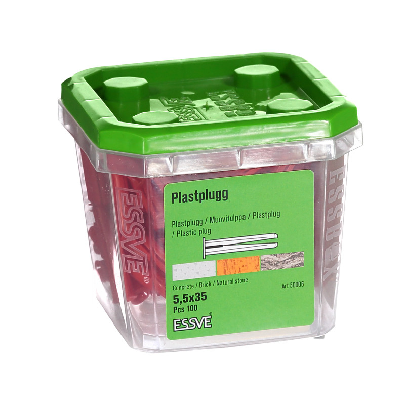 Plastplugg RÖD 5,5X35 100/FRP