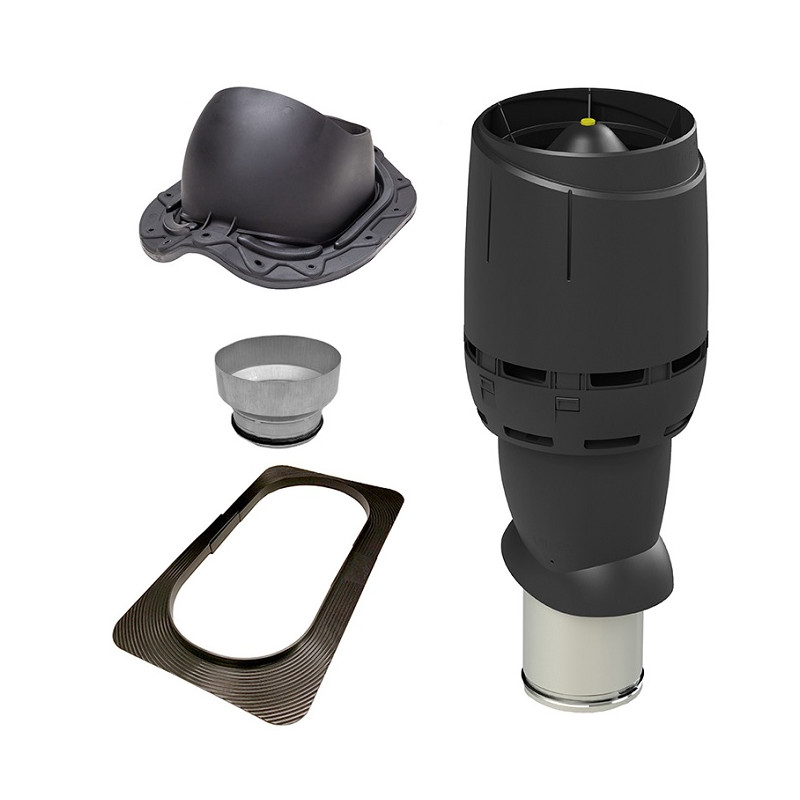 VILLAHUV 160-125 PLÅTPANNA  SVART