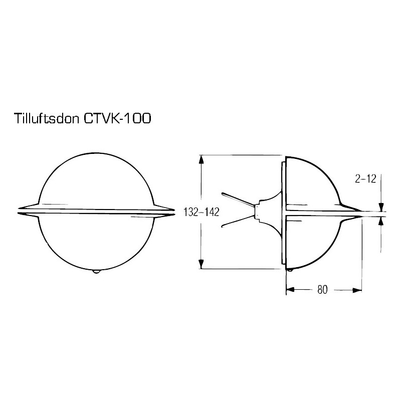 Fläkt Woods Tilluftsdon CTVK 100mm