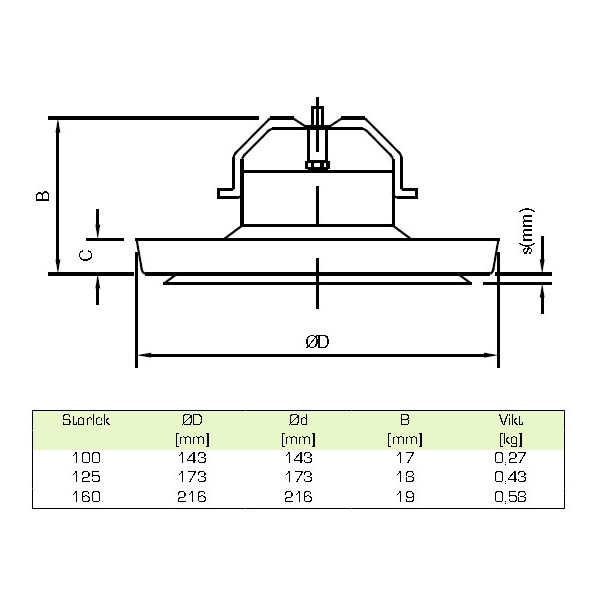 Fläkt Woods Tilluftsdon KTS 160mm