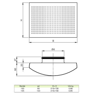 FläktWoods STQA-125 Tilluftsventil