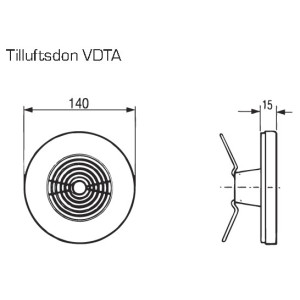 Fläkt Woods Tilluftsventil VDTA 125mm