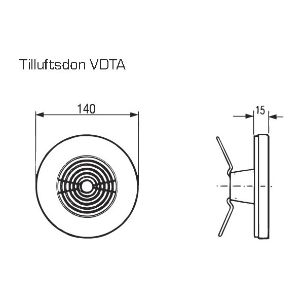 Fläkt Woods Tilluftsventil VDTA 125mm