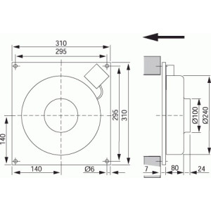 Östberg Väggfläkt KV 100 C