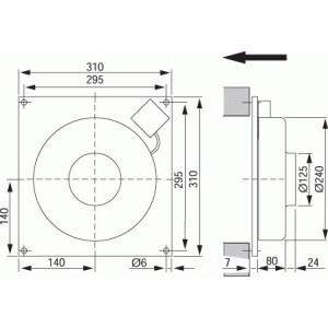 Östberg Väggfläkt KV 125 A