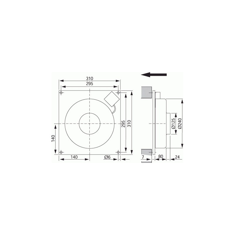 Östberg Väggfläkt KV 125 A