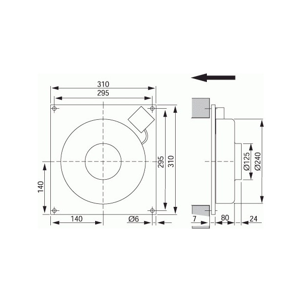 Östberg Väggfläkt KV 125 A