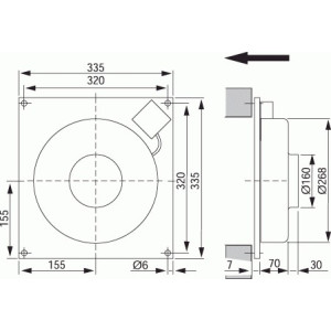 Östberg Väggfläkt KV 160 B