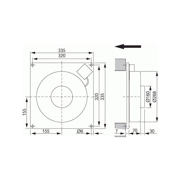 Östberg Väggfläkt KV 160 B