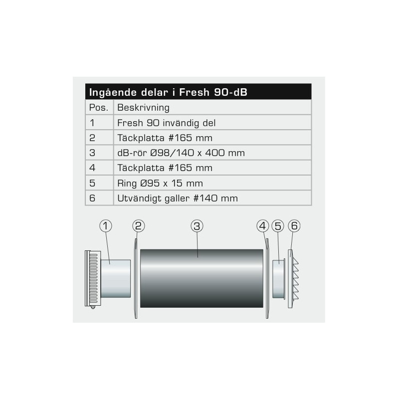 Fresh 90 db Friskluftventil