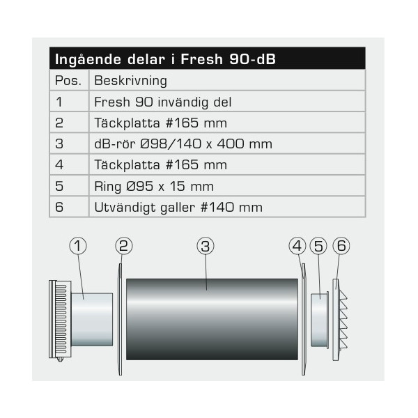 Fresh 90 db Friskluftventil