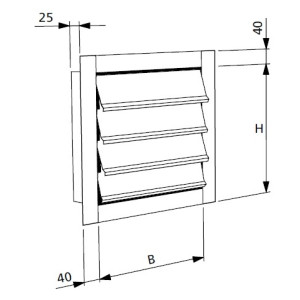 Jalusigaller ABC-JSR Aluzink 200x200mm