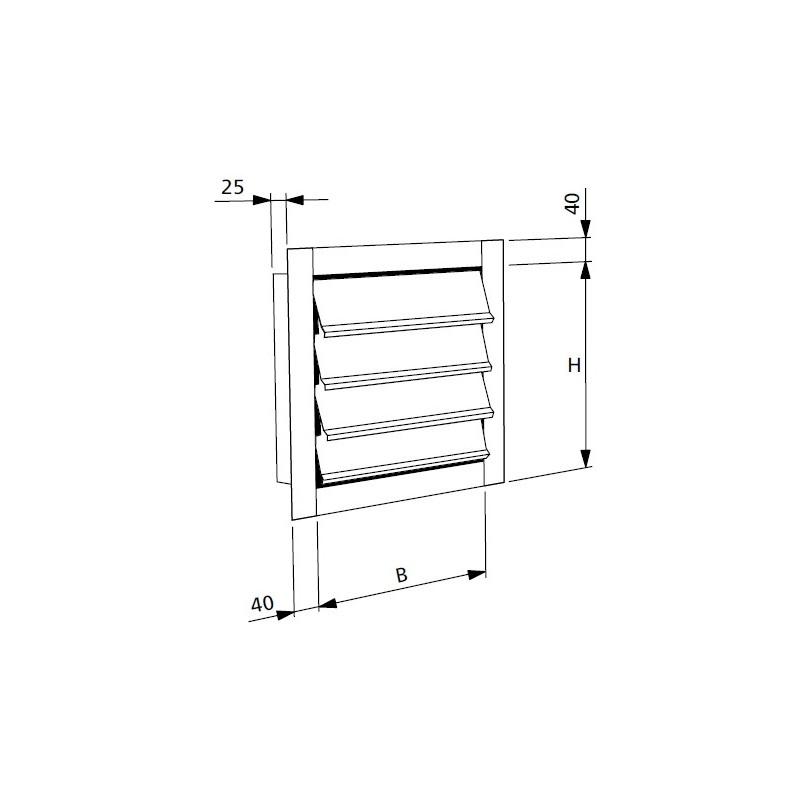 Jalusigaller ABC-JSR Aluzink 200x200mm