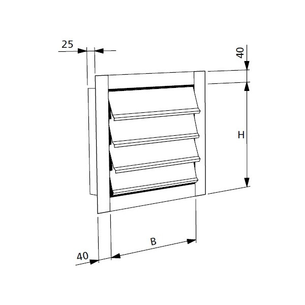 Jalusigaller ABC-JSR Aluzink 200x200mm