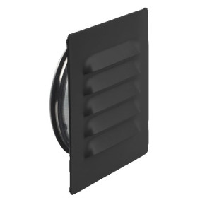 Ytterväggsgaller ABC–GC Svart 100mm
