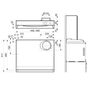 Franke F251-10 60cm RF Cent. Lgh