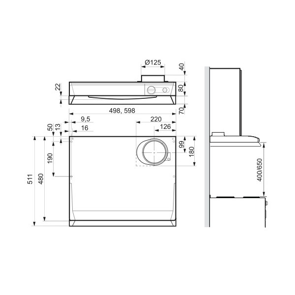 Franke F251-10 60cm RF Cent. Lgh