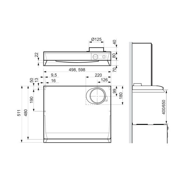 Östberg Heru 115/140T Spiskåpa Vit 60cm