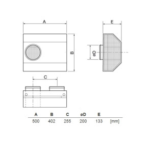 Systemair CVVX 200 Kombidon Svart 200mm