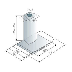 Swegon CASA Intelle Rostfri 90cm